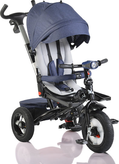 Tricicleta Byox Jockey Dark Blue cu Scaun Rotativ - imagine 6