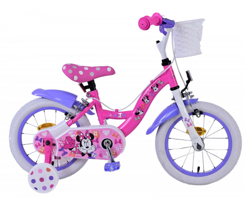 Bicicleta EL Minnie Mouse 14" | Scaun și Ghidon Reglabil - imagine 5