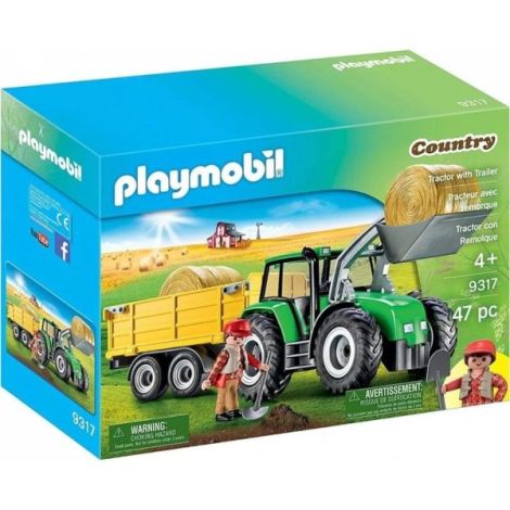 Playmobil Tractor cu Remorcă - Jucărie Fermă