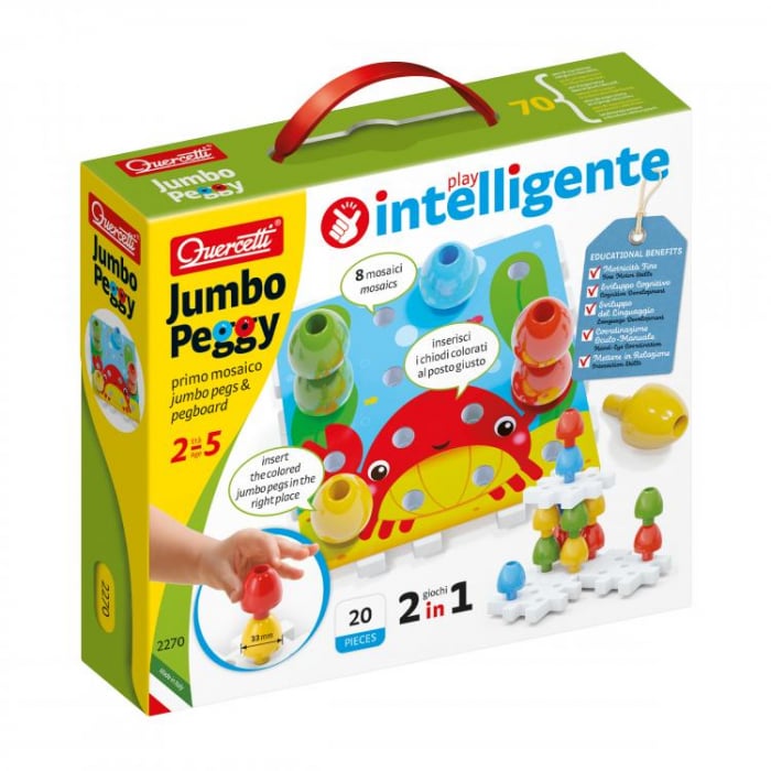 Quercetti Jumbo Peggy Crab - Mozaic Educațional 2+