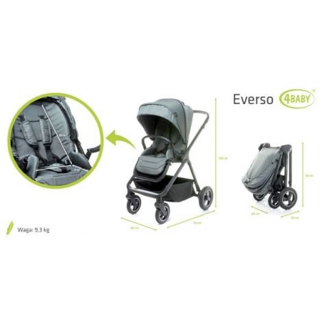 Carucior 4Baby EVERSO Reversibil Roti Cauciuc - imagine 23