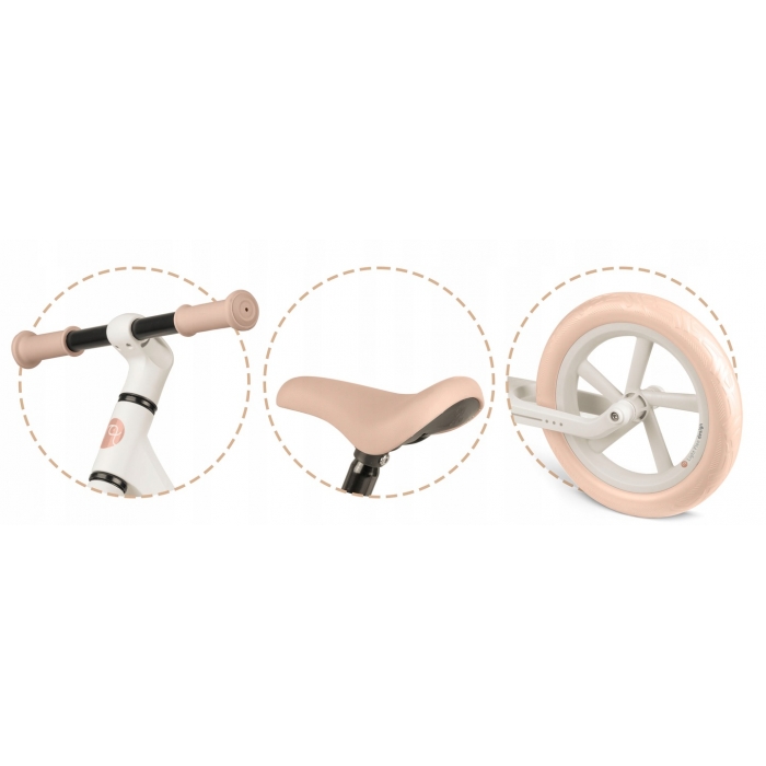 Bicicleta fara pedale Nukido Light Flee Bej - imagine 4