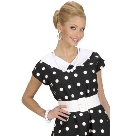 Colier Anii 70 Alb Widmann - Accesoriu Carnaval - imagine 3