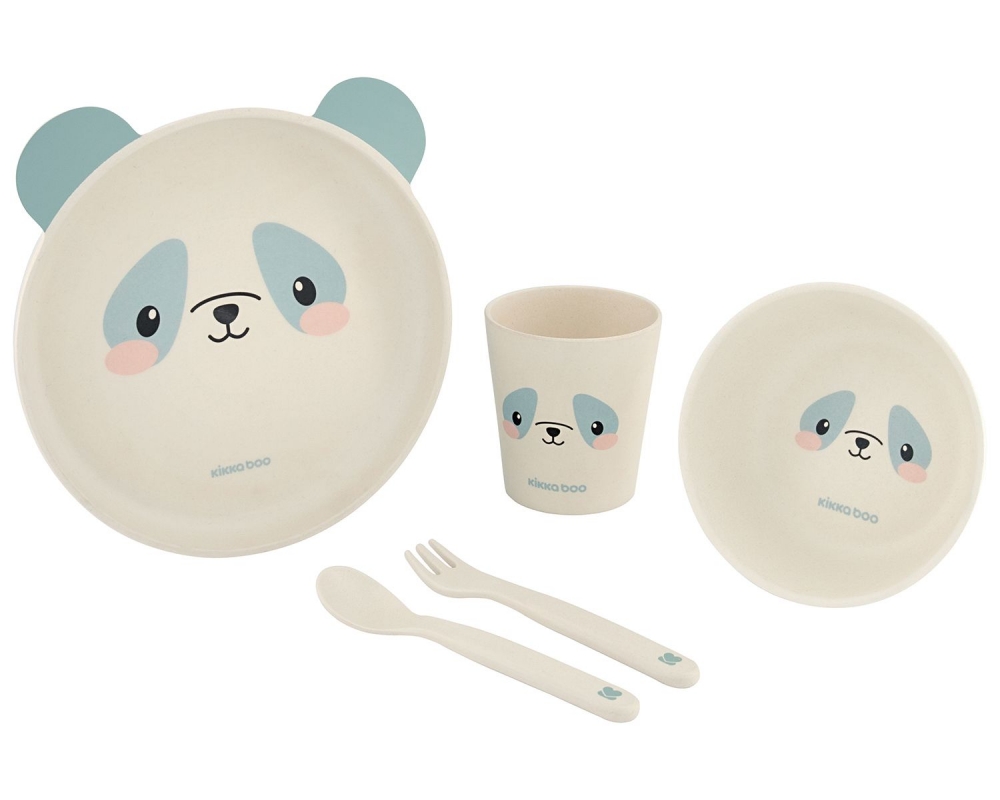 Set Masa 5 Piese KikkaBoo Bamboo Panda