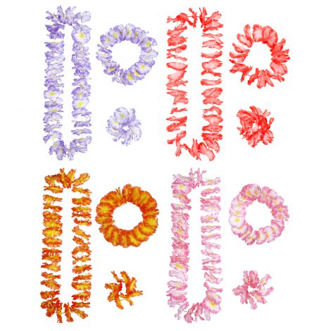 Set Hawaii Luau 4 Culori - Widmann Italia