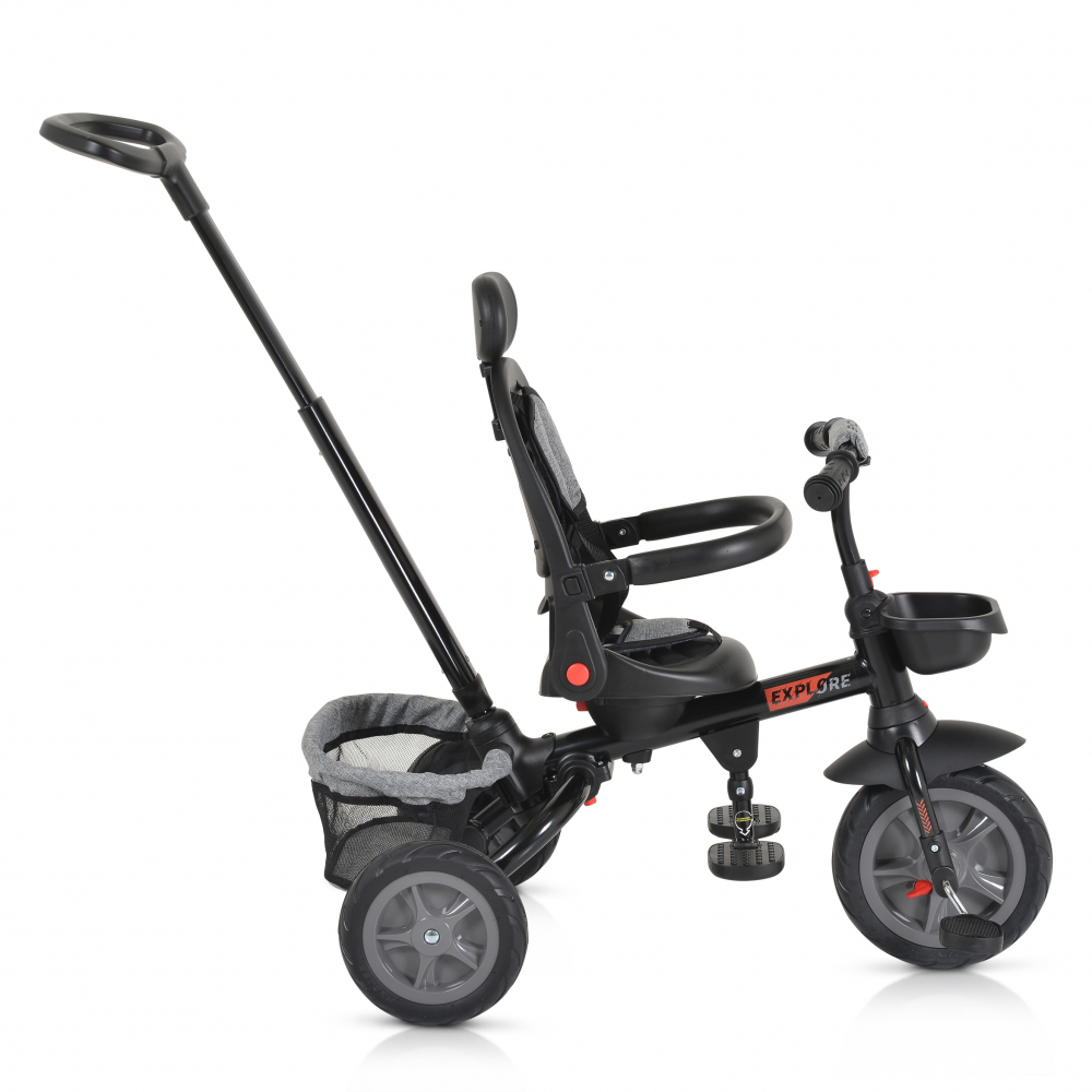 Tricicleta Byox Explore Grey, Pliabila cu Scaun Rotativ - imagine 8