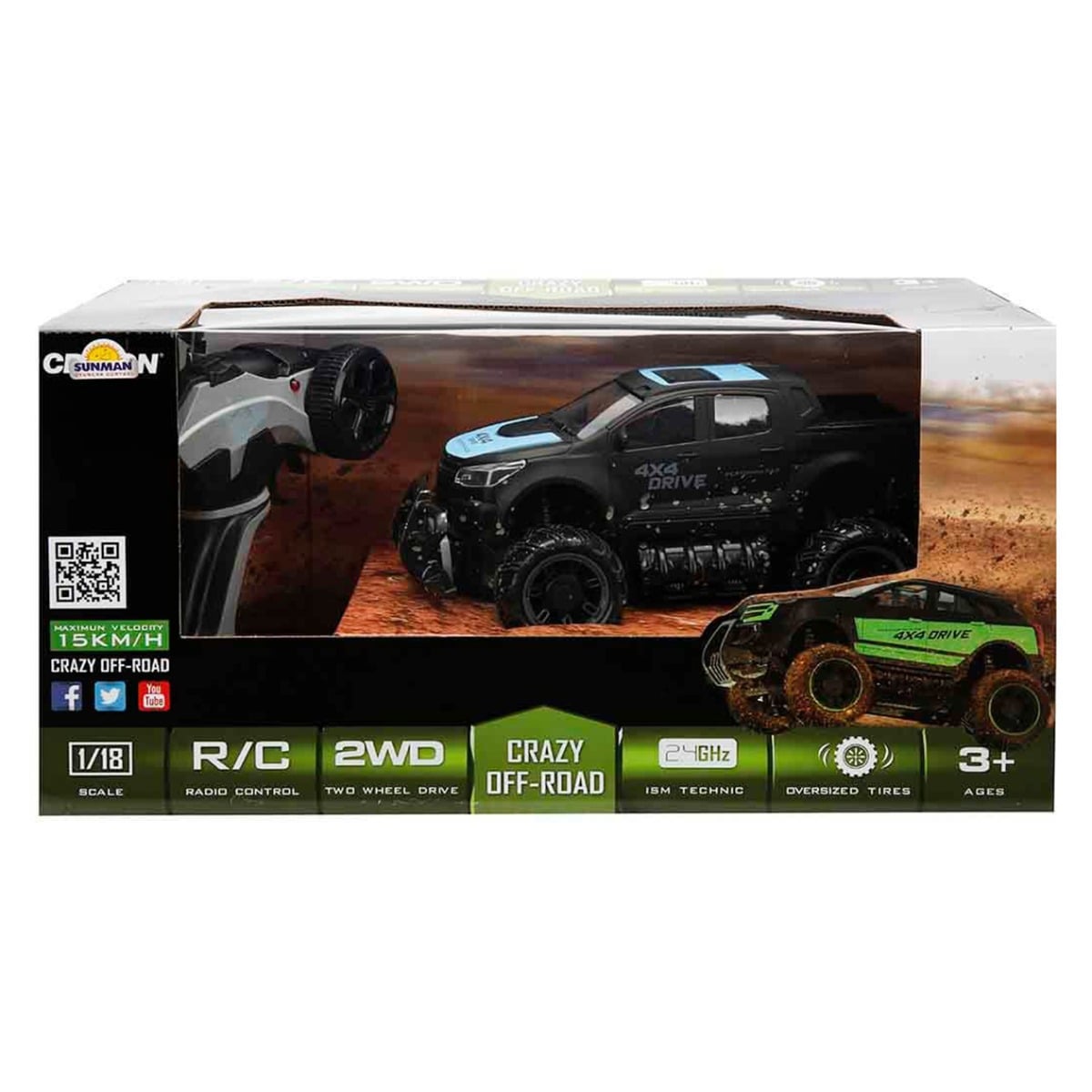 Mașină Teren Crazon 4x4 1:18 cu Telecomandă