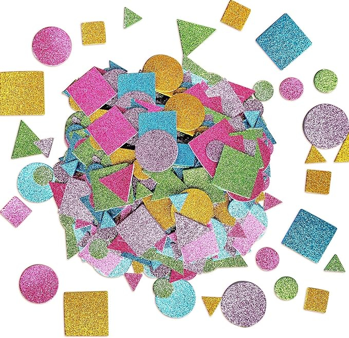 Set 60 Stickere Glitter Amacs Forme Geometrice