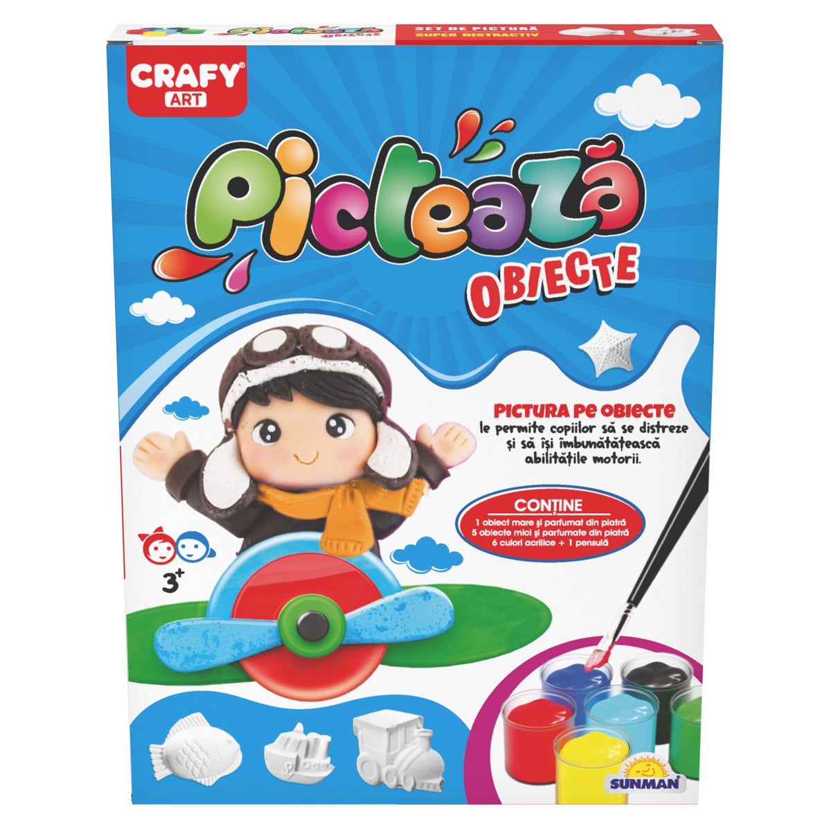Set Pictura pe Obiecte Funmix, 6 Culori