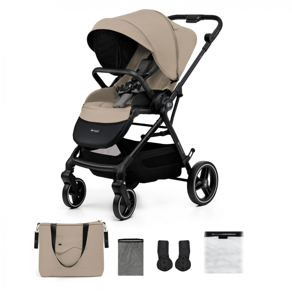 Carucior Kinderkraft Yoxi Beige Sport pana la 27kg - imagine 2