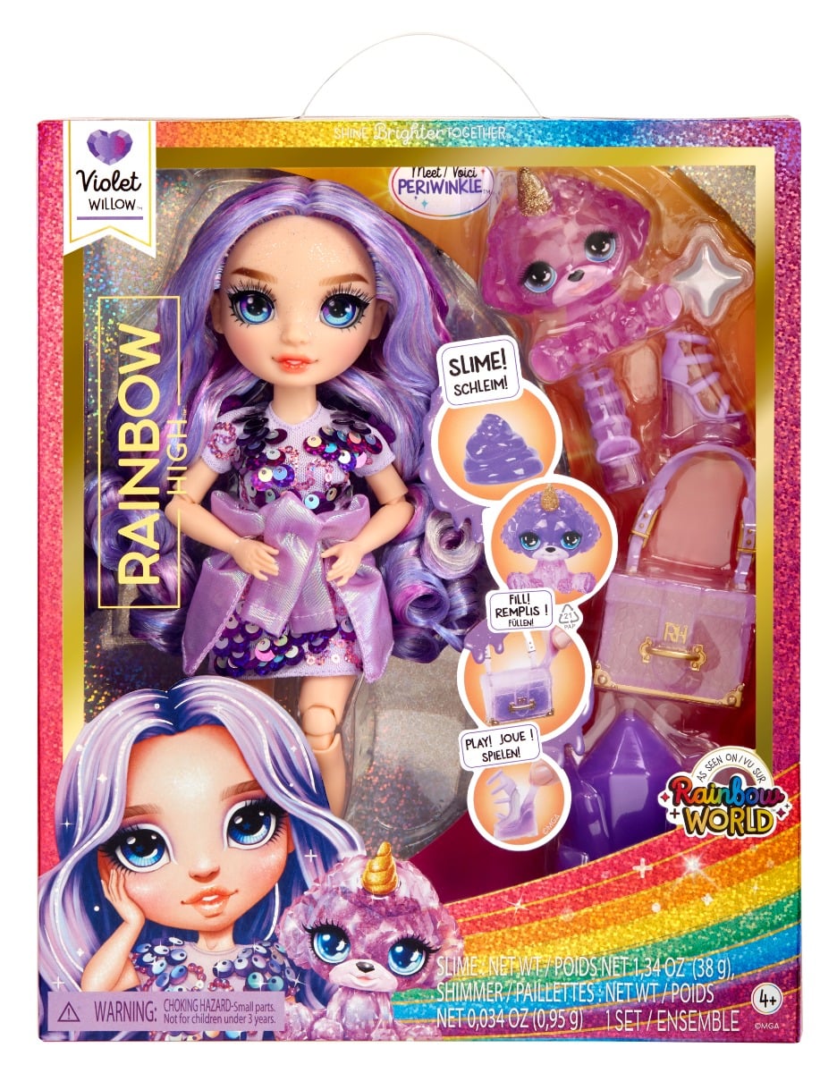 Papusa Rainbow High Violet Willow Sparkle Slime