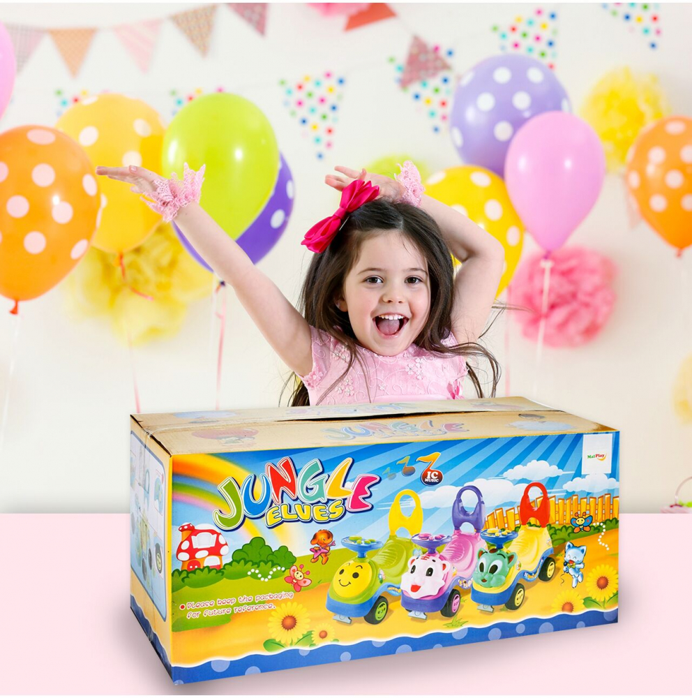 Mașinuță Malplay Kitty Pink Ride-on, 18 luni+ - imagine 3