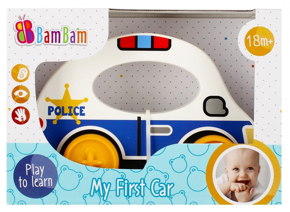 Masinuta Politie BamBam | Prima Jucarie Pull-Back
