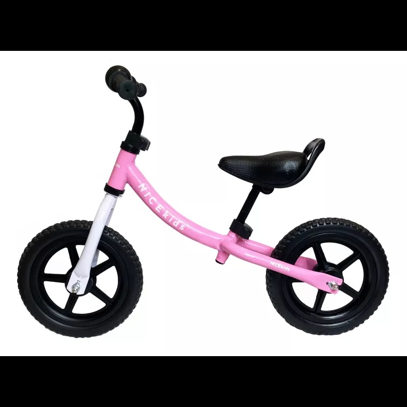 Bicicleta fara pedale Nice Kids White Pink 12 inch - imagine 2