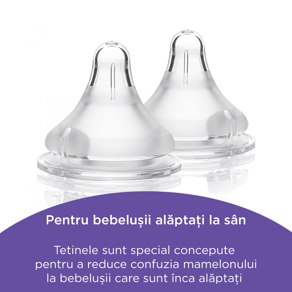 Tetina NaturalWave Lansinoh, flux lent, 2 bucăți - imagine 2