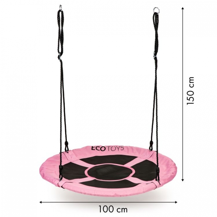 Leagan rotund Ecotoys 100cm - siguranta maxima - imagine 3