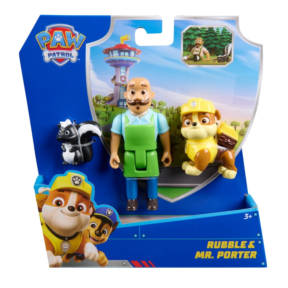 Set Figurine Paw Patrol Rubble & Mr. Porter
