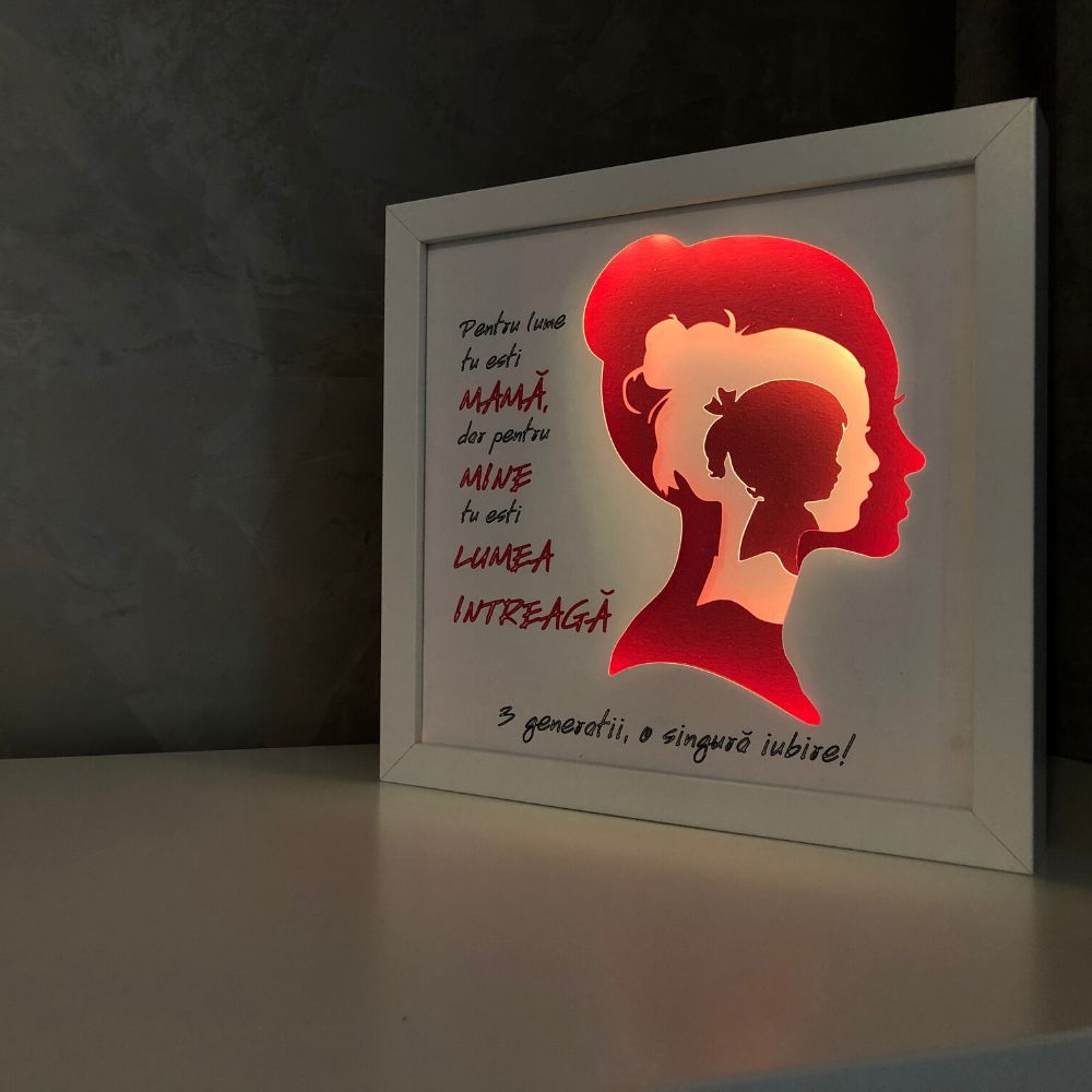 Tablou Luminos Bunici | Decor 3D Noorhandmadeatelier