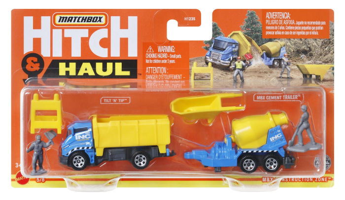 Set 2 Vehicule Matchbox Hitchhaul Construction