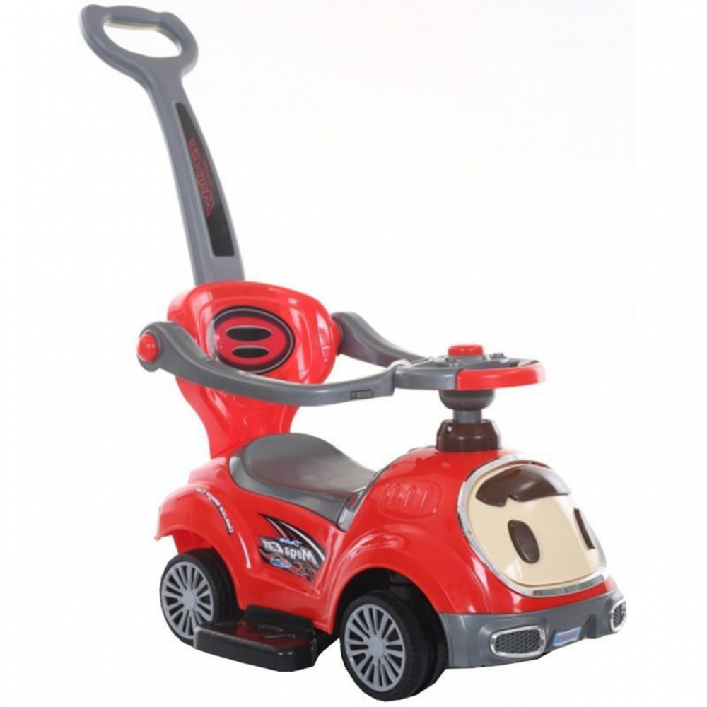 Masinuta Novokids BabyCar Rosu cu Melodii si Maner Parinti - imagine 4
