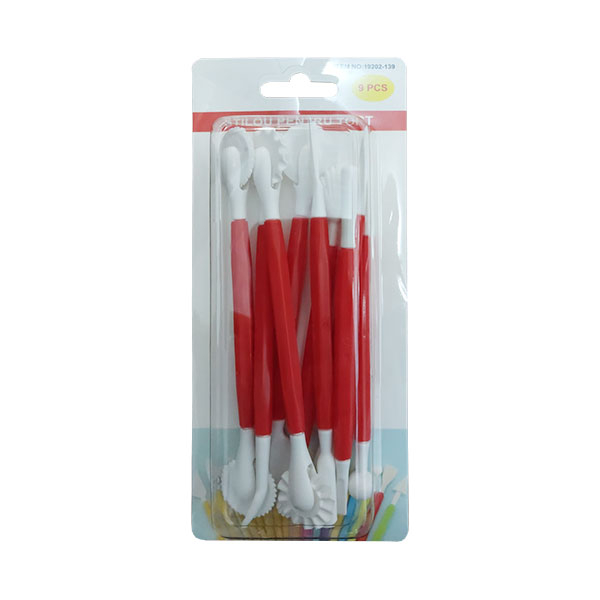 Set 9 Instrumente Cofetarie Kitchenware Rosu