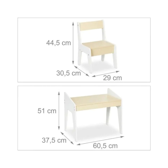 Set Birou Ginger Home Alb/Galben pentru Copii - imagine 4