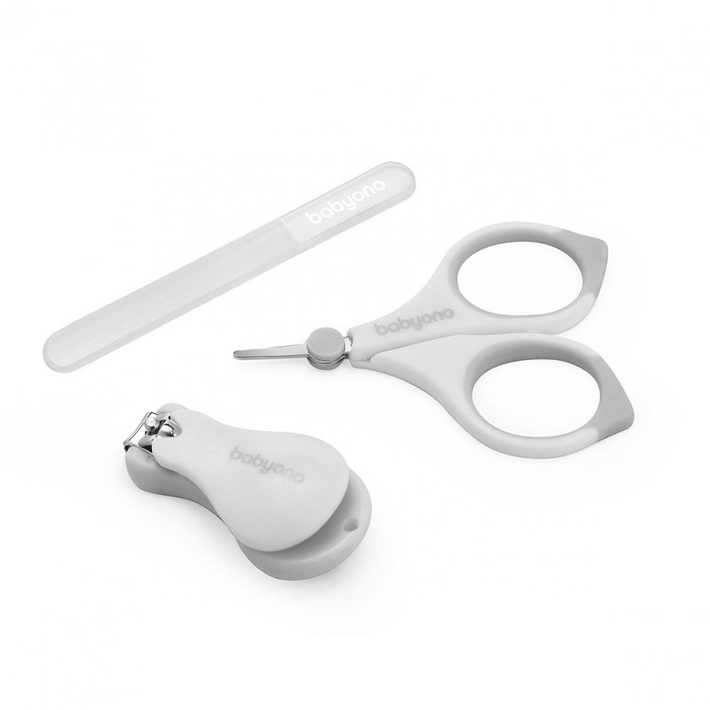 Babyono Set Manichiura Bebelusi Suport Gri - imagine 2