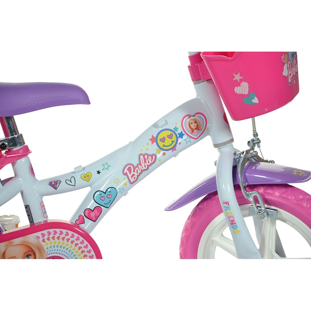Bicicleta Dino Bikes Barbie 12" cu Scaun Papusa - imagine 6