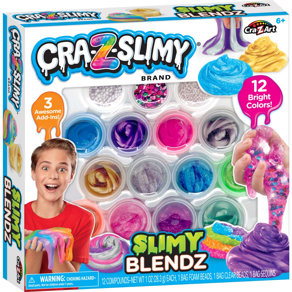 Set Slime Cra-Z-Art Slimy Blendz, 12 Culori