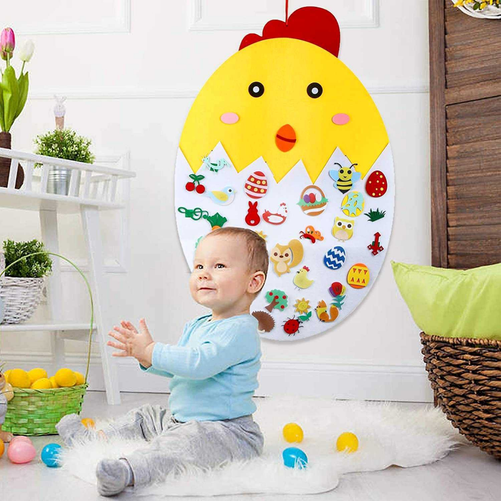 Puisor din fetru educativ Bambinice - Decor camera copil - imagine 4
