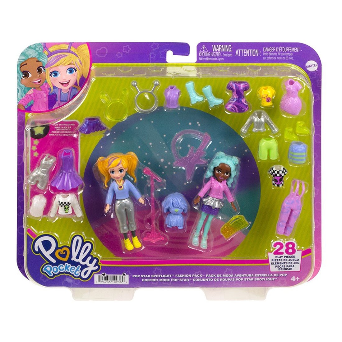 Set 2 Păpuși Polly Pocket Seashine Mermaid