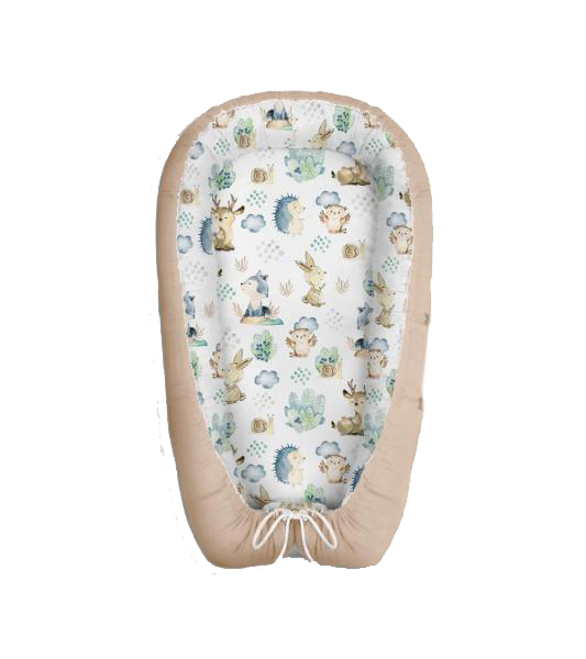 Baby Nest Klups Forest World cu plapumă și pernă - imagine 2