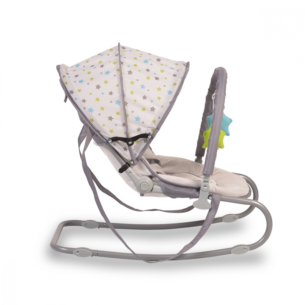 Balansoar Moni Lulu Grey cu Arcadă Jucării și Centură - imagine 4