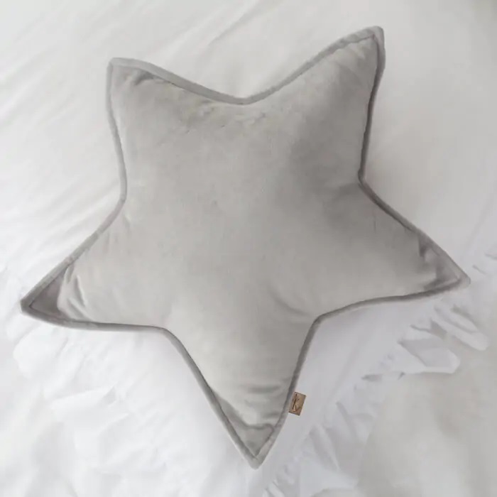 Perna Stea Velvet Gri Deschis Babyly S - imagine 5
