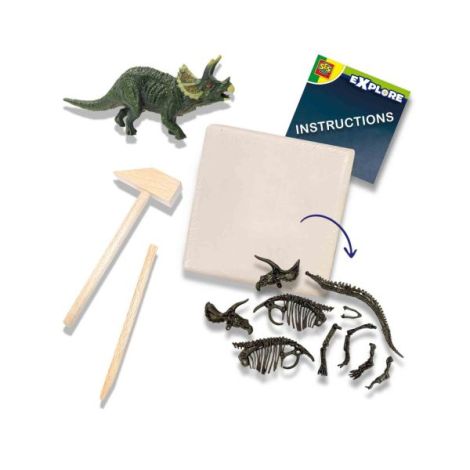 Set Excavare Triceratops | Arheolog 2in1 Ses Creative - imagine 2