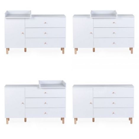 Comoda Childhome Wonder White cu Masa Infasat - imagine 2