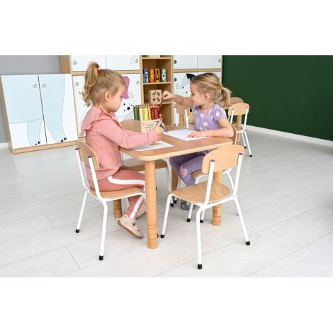Masa Flexi Moje Bambino 60x60 cm Ajustabilă - imagine 8