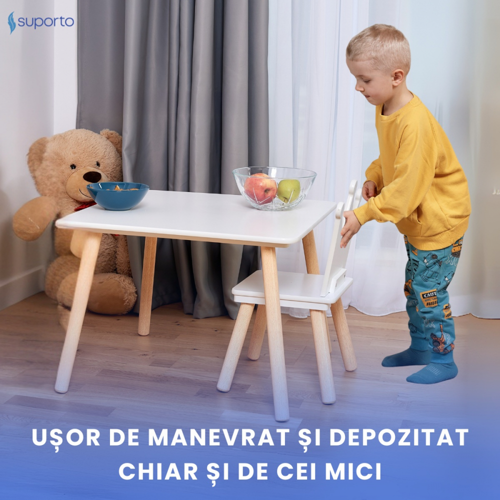 Suporto Set Masă Scaune Copii Print Printesa - imagine 4