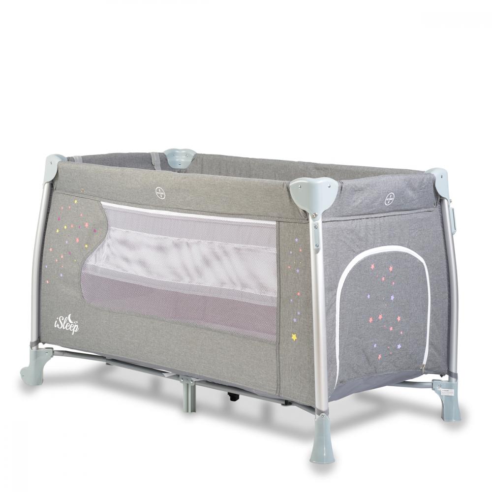 Patut Cangaroo ISleep Grey 120x60 Pliabil Complet - imagine 4