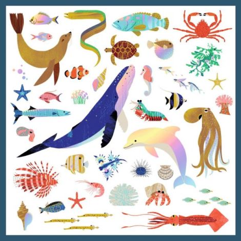 Abtibilduri Ocean Djeco - 160 Stickere Metalice - imagine 4