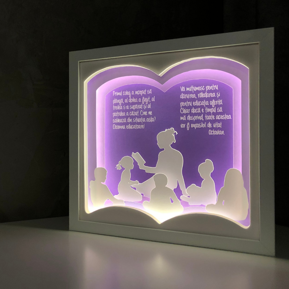 Tablou Luminos Învățătoare Noorhandmade