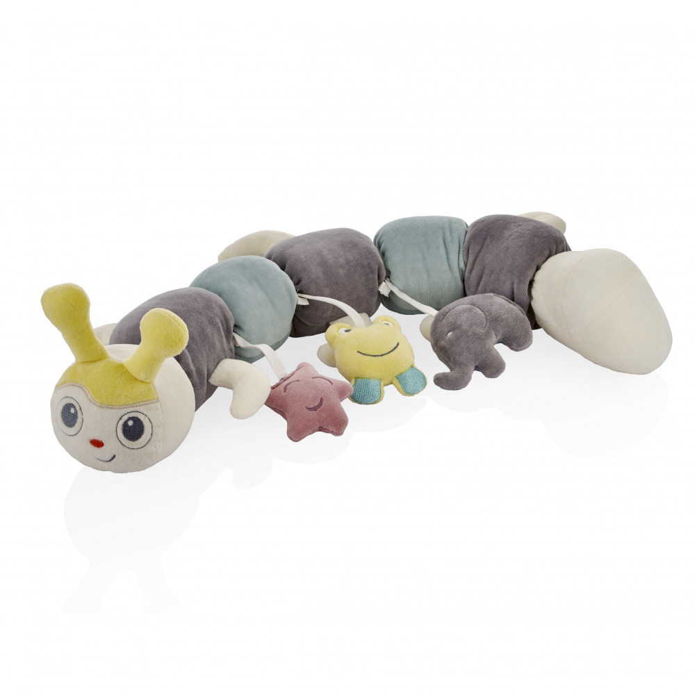 Protecție laterală BabyJem Caterpillar cu jucării - imagine 6