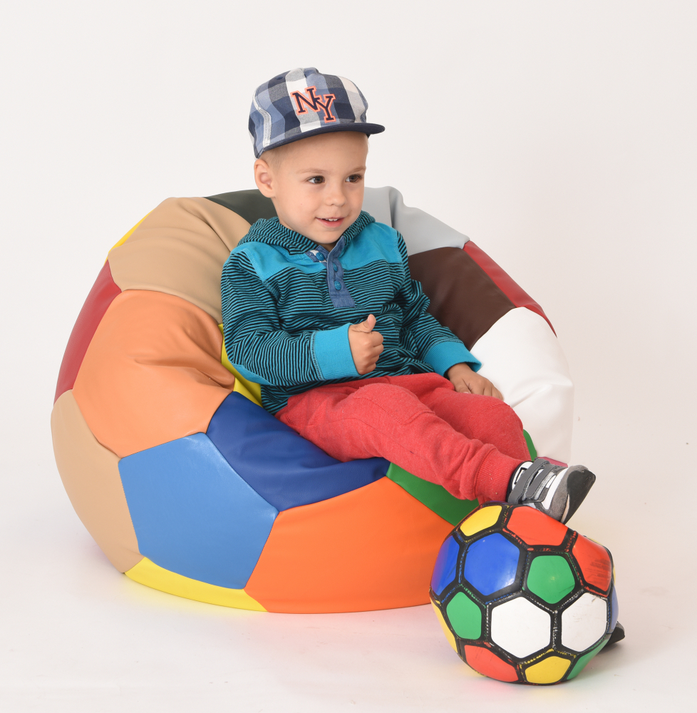 Fotoliu Pufrelax Minge Telstar, Red/White