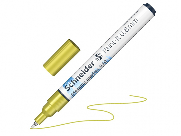 Marker Metalic Schneider 0.8mm Galben