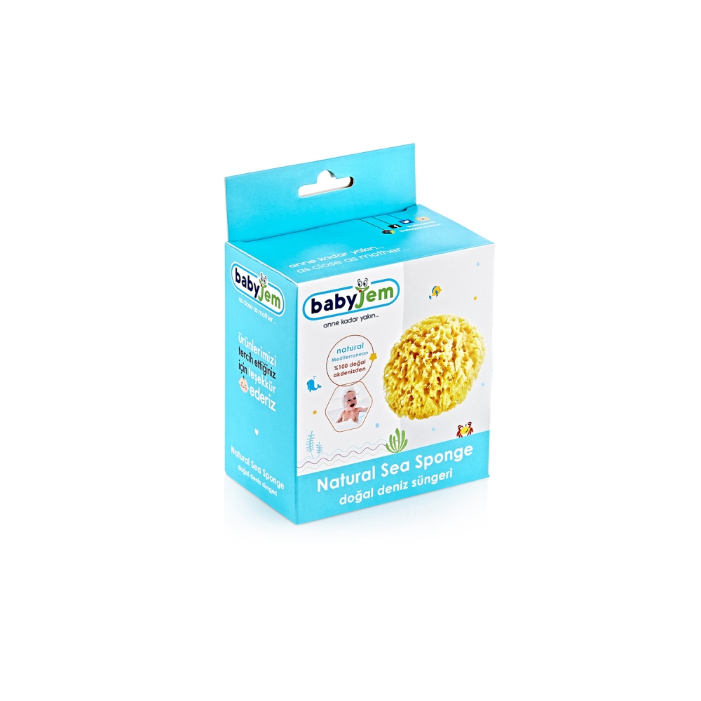 Burete Natural BabyJem Sea Sponge pentru Bebeluși