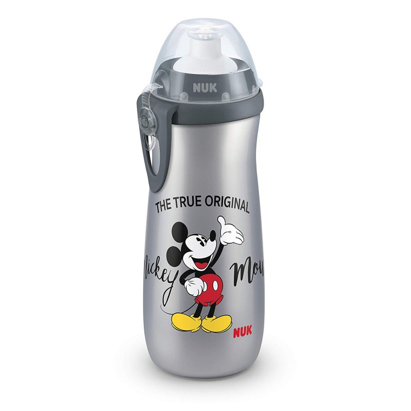 Cana Nuk Sport Mickey Gri 450 ml cu Adaptor