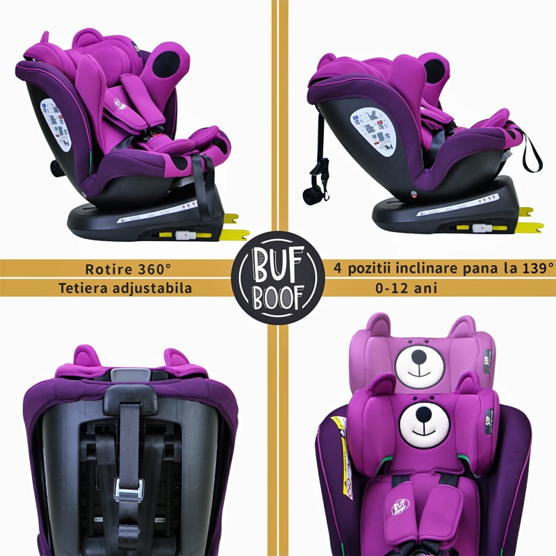 Scaun Auto Buf Boof Tweety Plus 360° i-Size - imagine 4