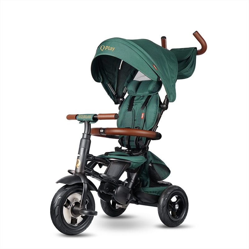 Tricicleta QPlay Rito Deluxe Verde, Pliabilă - imagine 4