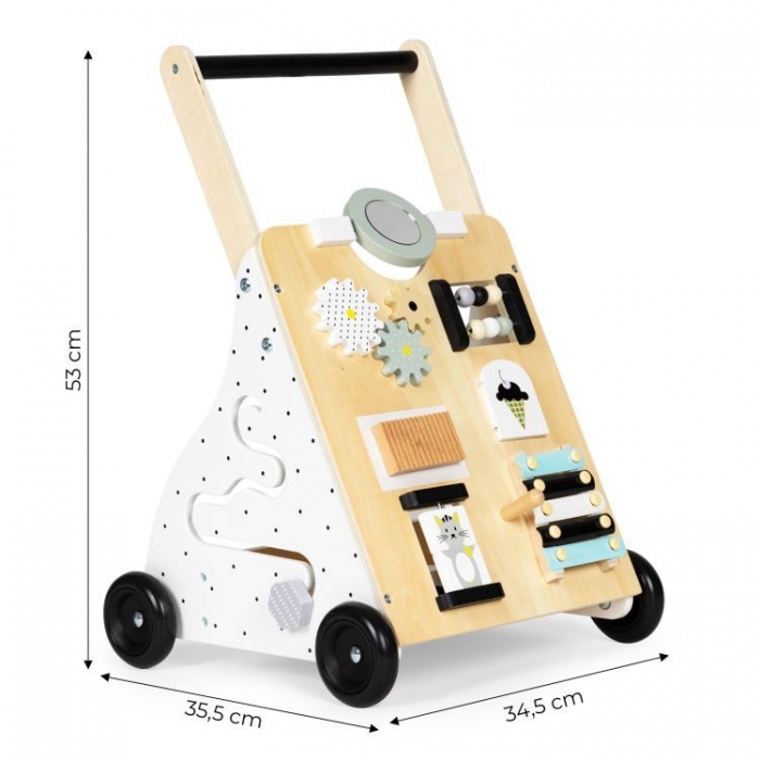 Antemergator Ecotoys Multifuncțional din Lemn - imagine 6