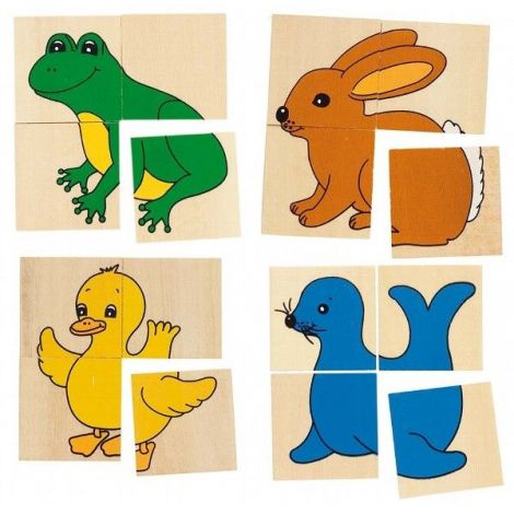 Joc Karemo 5 Animale Goki - Joc de Memorie Lemn - imagine 2